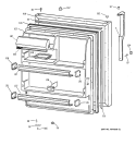 FRESH FOOD DOOR Diagram and Parts List for TBX18JABBRBB  General Electric Refrigerator