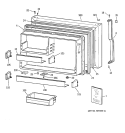 FREEZER DOOR Diagram and Parts List for TBX22VABDRAA  General Electric Refrigerator
