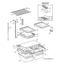 SHELF PARTS Diagram and Parts List for TBX22ZABBRAA  General Electric Refrigerator