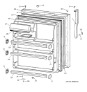 FRESH FOOD DOOR Diagram and Parts List for TBX21NIBBRAA  General Electric Refrigerator