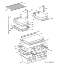 SHELF PARTS Diagram and Parts List for TBX21NIBBRAA  General Electric Refrigerator