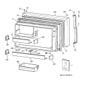 FREEZER DOOR Diagram and Parts List for TBX19VIBDRAA  General Electric Refrigerator