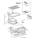 SHELF PARTS Diagram and Parts List for TBX22QIBBRAA  General Electric Refrigerator