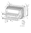 FREEZER DOOR Diagram and Parts List for TBX24JABCRAA  General Electric Refrigerator