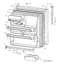 FRESH FOOD DOOR Diagram and Parts List for TBX24JABCRAA  General Electric Refrigerator