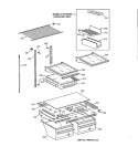 SHELF PARTS Diagram and Parts List for TBX24JABCRAA  General Electric Refrigerator