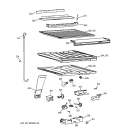 COMPARTMENT SEPARATOR PARTS Diagram and Parts List for TBX24JABCRAA  General Electric Refrigerator