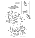SHELF PARTS Diagram and Parts List for TBX19QIBARAA  General Electric Refrigerator