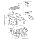 SHELF PARTS Diagram and Parts List for TBX19QIBBRWW  General Electric Refrigerator