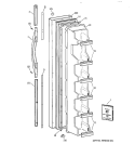 FREEZER DOOR Diagram and Parts List for TFX25PABAWW  General Electric Refrigerator