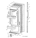 FRESH FOOD DOOR Diagram and Parts List for TFX25ZABAAA  General Electric Refrigerator