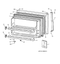 FREEZER DOOR Diagram and Parts List for TBX21AABJRAA  General Electric Refrigerator