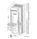 FRESH FOOD DOOR Diagram and Parts List for TFX27PPBAWW  General Electric Refrigerator