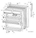 Part Location Diagram of WR71X10110 GE FRONT DOOR SHELF Rail