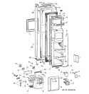 FREEZER DOOR Diagram and Parts List for TPX21BRBAWW  General Electric Refrigerator