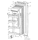FRESH FOOD DOOR Diagram and Parts List for TPX21BRBAWW  General Electric Refrigerator