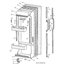 FRESH FOOD DOOR Diagram and Parts List for TFX25VPAAWW  General Electric Refrigerator