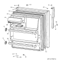 FRESH FOOD DOOR Diagram and Parts List for TBG18IABGRWW  General Electric Refrigerator