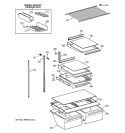 SHELF PARTS Diagram and Parts List for TBG18JABGRWW  General Electric Refrigerator