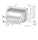 FREEZER DOOR Diagram and Parts List for CTG24GABGRWW  Hotpoint Refrigerator