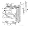 FRESH FOOD DOOR Diagram and Parts List for CTG24GABGRWW  Hotpoint Refrigerator