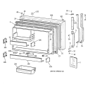 Part Location Diagram of WR71X10086 GE Refrigerator Shelf Front Fz Half
