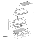 SHELF PARTS Diagram and Parts List for CTI18GIBGRWW  Hotpoint Refrigerator