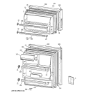 DOORS Diagram and Parts List for CTX16BYZFRWH  Hotpoint Refrigerator