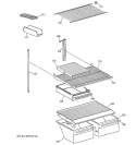 Part Location Diagram of WR38X10093 GE TRIM SHELF