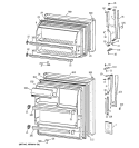 DOORS Diagram and Parts List for CTX16CAZGRAD  Hotpoint Refrigerator