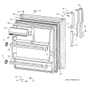 FRESH FOOD DOOR Diagram and Parts List for CTX18CABBLWW  Hotpoint Refrigerator