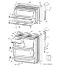 DOORS Diagram and Parts List for CTX16CIBBRAA  Hotpoint Refrigerator