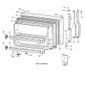 FREEZER DOOR Diagram and Parts List for CTX21HABBRWW  Hotpoint Refrigerator
