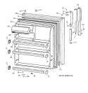 FRESH FOOD DOOR Diagram and Parts List for CTX21HABBRWW  Hotpoint Refrigerator