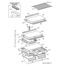 SHELF PARTS Diagram and Parts List for CTX21HABBRWW  Hotpoint Refrigerator