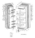 DOORS Diagram and Parts List for CSX22GABAWW  Hotpoint Refrigerator