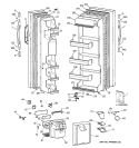 Part Location Diagram of WR78X10164 GE DOOR FOAM Assembly FF White