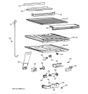 COMPARTMENT SEPARATOR PARTS Diagram and Parts List for MTX18GABBRWW  General Electric Refrigerator