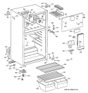 CABINET Diagram and Parts List for MTX14CYZFRWH  General Electric Refrigerator
