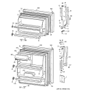 DOORS Diagram and Parts List for MTG14EABDRWH  General Electric Refrigerator
