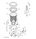TUB, BASKET & AGITATOR Diagram and Parts List for YWSR4100V1AA  General Electric Washer