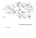 CONTROLS & BACKSPLASH Diagram and Parts List for YISR208DTAWW  General Electric Washer