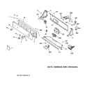 CONTROLS & BACKSPLASH Diagram and Parts List for YIXR1060TAAA  General Electric Washer