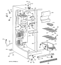 FREEZER SECTION Diagram and Parts List for MSX20BABAWH  General Electric Refrigerator