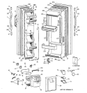 DOORS Diagram and Parts List for MSX25GRBAAA  General Electric Refrigerator