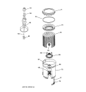 BASKET & AGITATOR Diagram and Parts List for WWLR3100VWW  General Electric Washer