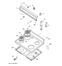 CONTROL PANEL & COOKTOP Diagram and Parts List for JBS03V5  General Electric Range