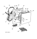 FRONT PANEL & DOOR Diagram and Parts List for DPSF505GW0WW  General Electric Dryer