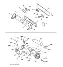 BACKSPLASH, BLOWER & MOTOR Diagram and Parts List for DPSF495EW0AA  General Electric Dryer