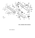CONTROLS & BACKSPLASH Diagram and Parts List for WPSR3100W0AA  General Electric Washer